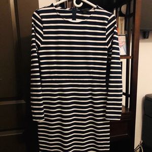 J Crew long sleeve striped dress. Size 8